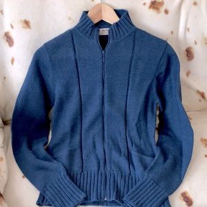 NWOT 100% Alpaca Wool Mock Turtleneck Zip Sweater